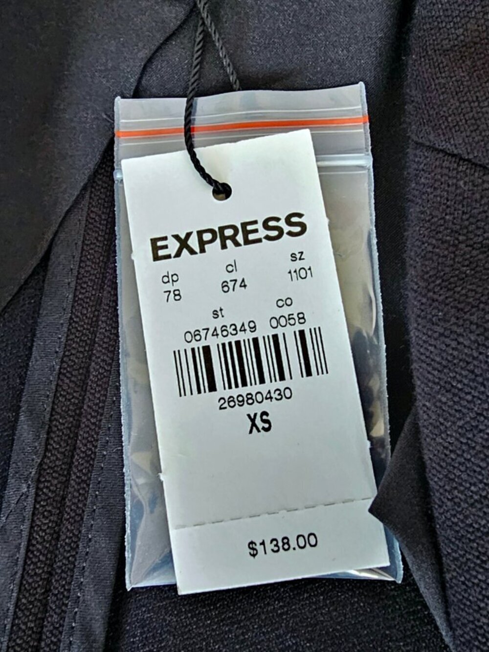 ๐ NWT ๐ Express Single Button Knit Blazer, Black, Size XS - Picture 3 of 6